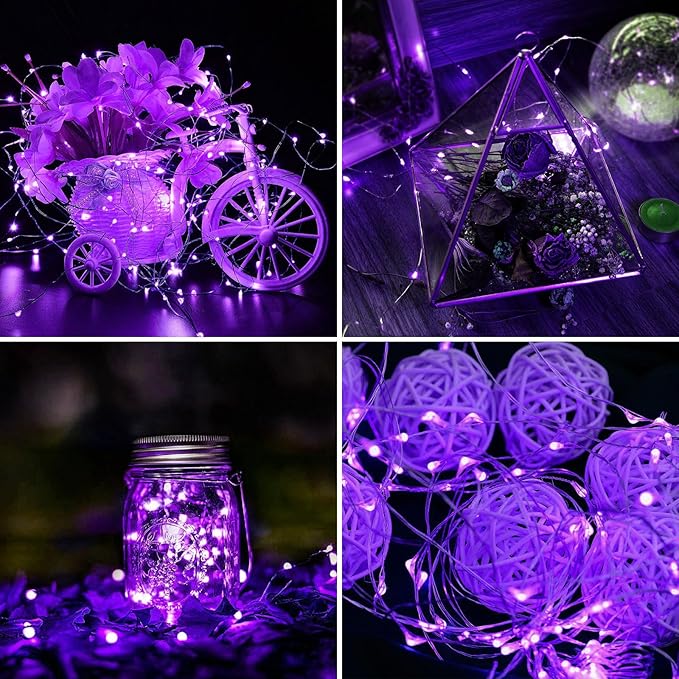 50 LED Christmas Twinkle Lights, 16ft Waterproof for Porch