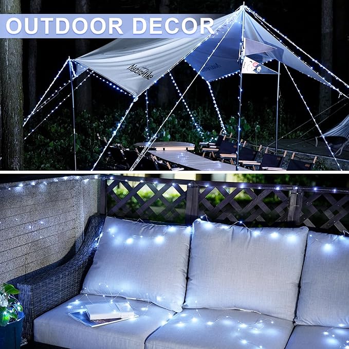 132ft White Outdoor Edison String Lights, Weatherproof