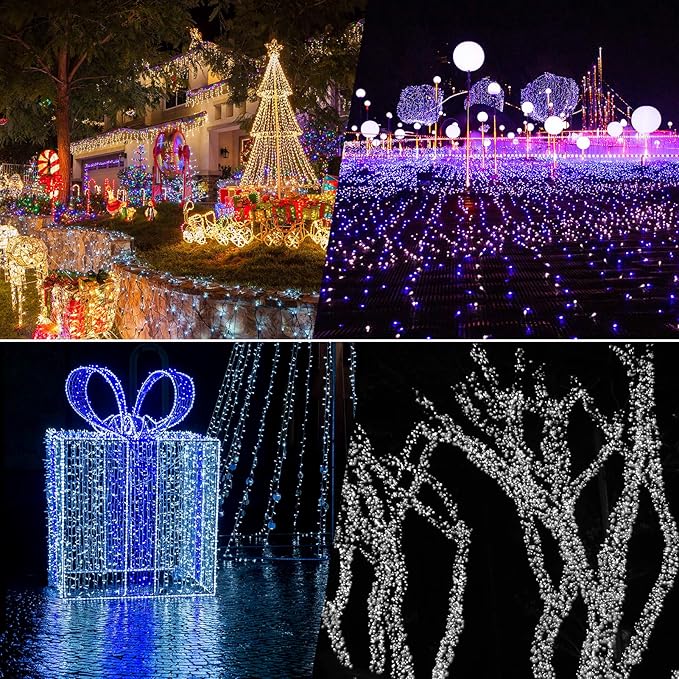 50 LED Christmas Twinkle Lights, 18ft Waterproof for Backyard
