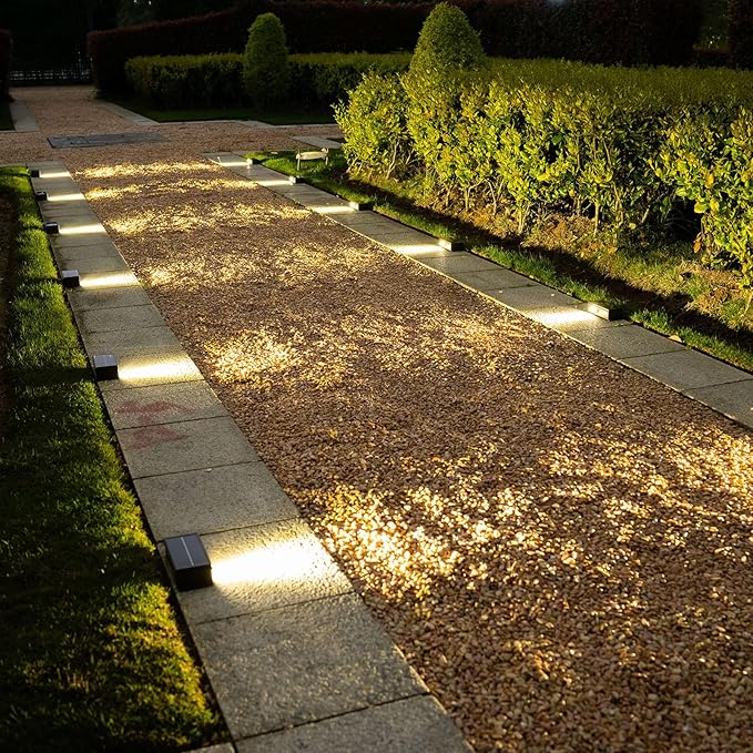 Solar Step Lights for Outside Motion Sensor Solar Stair Light Outdoor Waterproof 5 Modes for Stair, Step, Deck, Walkway, Pathway Warm White 4 Pack