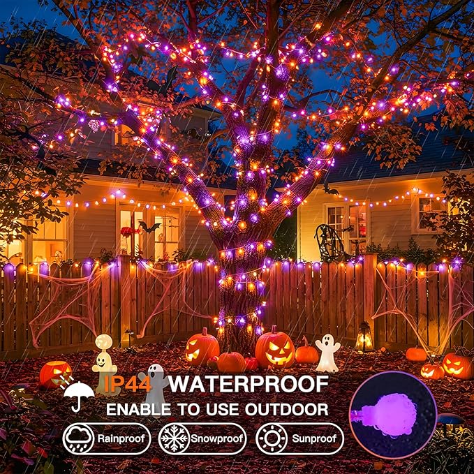 Halloween Fairy Lights, 33ft 100 LED Battery Twinkle Lights