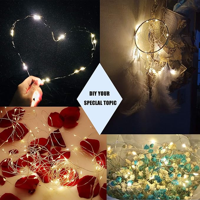 Christmas Fairy Lights 24-Pack, 2ft 30 LED Battery Twinkle Lights