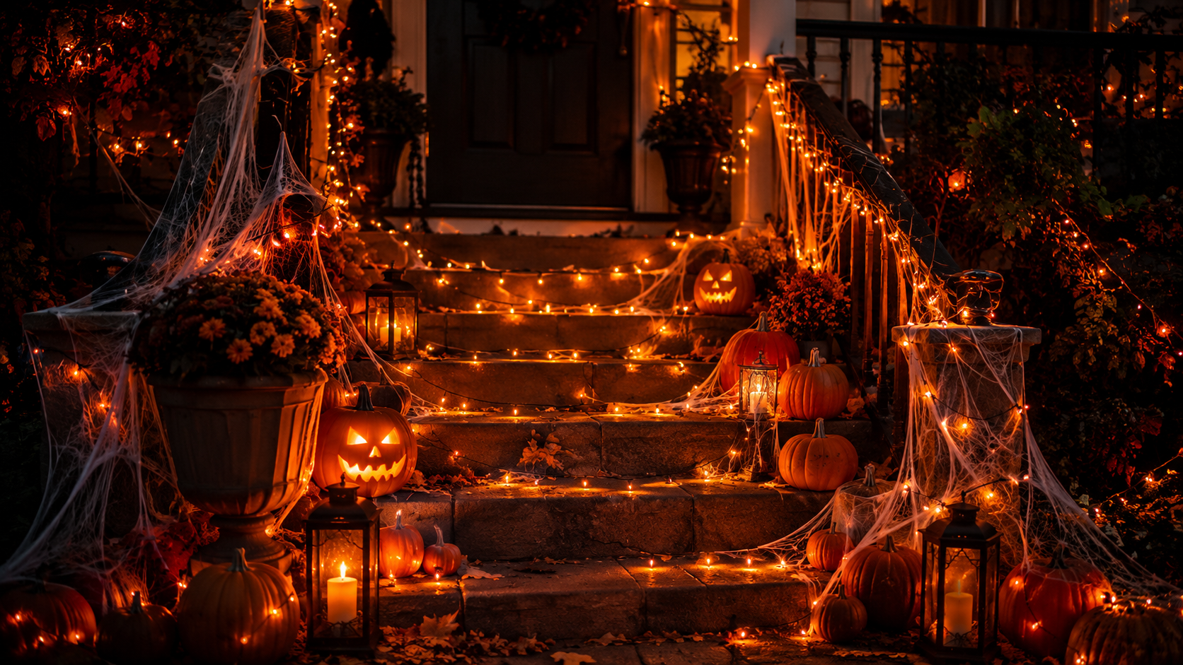 Halloween Porch Lighting Ideas: How to Style Your Steps and Garden for Spooky Season