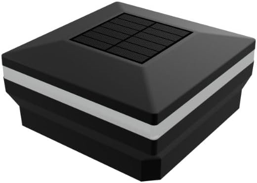 4.5" x 4.5" Composite Solar Deck Post Cap Light for a Trex Transcend Post (Black)