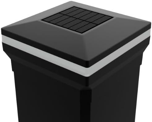 4.5" x 4.5" Composite Solar Deck Post Cap Light for a Trex Transcend Post (Black)