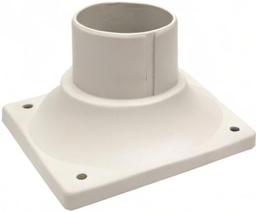 LIT-PaTH Outdoor Post Light Mounting Base, Pier Mount Base, 2-Pack, White