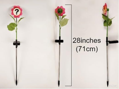 Customizable 4 Pack Bobble Face Wind Spinners Sunflower Fairy Light Pinwheels Solar Light Outdoor - Garden Decor, Waterproof Auto-On/Off Pathway, Lawn, Yard Stake Light Windmill