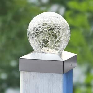 SUNNYPARK Solar Post Lights - Outdoor Post Cap Light for Fence Deck or Patio Garden Decoration Solar Powered Caps, LED Lighting, Lamp Fits 4x4 in - Warm White 4 Pack