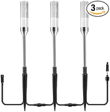 3 Pack Extension Lamps Landscape Path Lights, Without Transformer, IP65 Waterproof Garden Lights for Yard, Pathway, Walkway (Cool White)