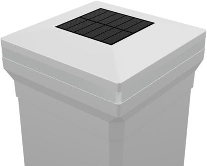 4.5" x 4.5" Composite Solar Deck Post Cap Light for a Trex Transcend Post (White)