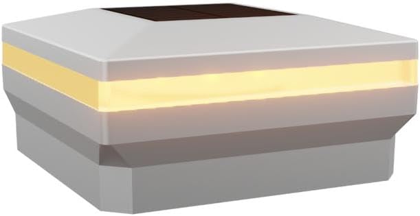 4.5" x 4.5" Composite Solar Deck Post Cap Light for a Trex Transcend Post (White)