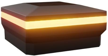 4.5" x 4.5" Composite Solar Deck Post Cap Light for a Trex Transcend Post (Black)