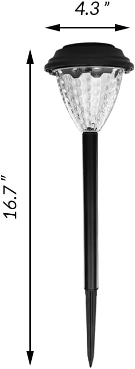 Elevon 12 Pack Solar Light Outdoor Waterproof, Warm White Pathway Lights Solar Powered, Landscape Lighting, Christmas Pathway Lights for Decor, Patio, Garden