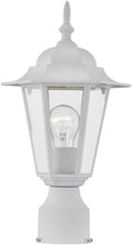 Outdoor Post Lighting Fixture, White Weatherproof Post Light