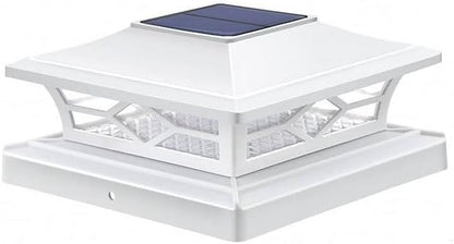 APONUO Solar Post Cap Lights 12 Pack for 4x4 5x5 6x6 Wood Vinyl Fences - Post Lights Solar Powered, IP64 Waterproof, Auto On/Off, for Deck Patio Yard (Warm & Cool White)