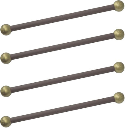 Solus SCA-335BZ-4PK 15" Aluminum Cross Arm Ladder Rest for Outdoor Lamp Posts and Poles, Easy to Mount, Maintenance Free and Weather Resistant, Bronze Bar with Gold Caps, Pack of 4