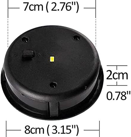 4 Pack Solar Lights Replacement Top, (Top Size 3.15 inch, Bottom Size 2.76 inch) Solar Lantern Light Lids, Waterproof Replacement Parts for Outdoor Hanging Lanterns(Warm White)