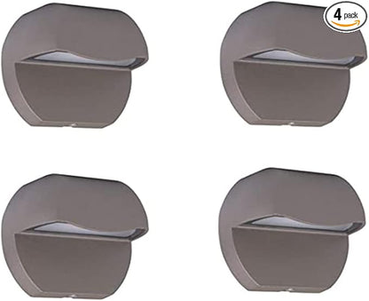 Outdoor Deck Lights LED Landscape Lighting Low Voltage 12V AC/DC Cast Aluminum Patio Post Step Lights Fence Retaining Wall Mounting Light Warm White Textured Bronze Finish Pack of 4