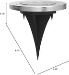 Solar Flat Disk Lights 12-Pack, Waterproof Walkway