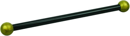 Solus SCA-335BK 15" Aluminum Cross Arm Ladder Rest for Outdoor Lamp Posts and Poles, Easy to Mount, Maintenance Free and Weather Resistant, Black Bar with Gold Caps
