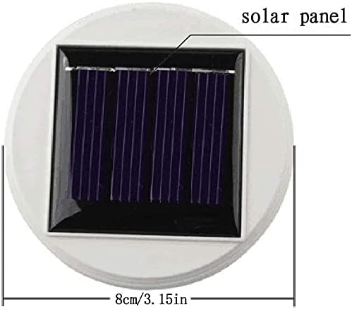 GUANFU 2 Pack Solar Panel Top Replacement for Table Lights, Color Changing Solar Mosaic Glass Lantern Replacement Light…