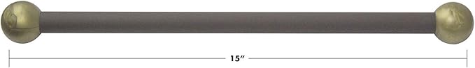 Solus SCA-335BZ-2 15" Aluminum Cross Arm Ladder Rest for Outdoor Lamp Posts and Poles, Easy to Mount, Maintenance Free and Weather Resistant, Bronze Bar with Gold Caps