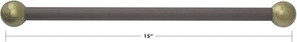 Solus SCA-335BZ-2 15" Aluminum Cross Arm Ladder Rest for Outdoor Lamp Posts and Poles, Easy to Mount, Maintenance Free and Weather Resistant, Bronze Bar with Gold Caps