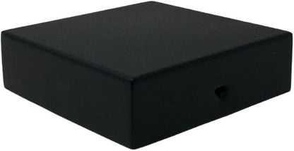 Nuvo Iron Eazy Cap™ Flat Pyramid Post Cap - Galvanized Powder Coated Steel, Black, 3.5" x 3.5"