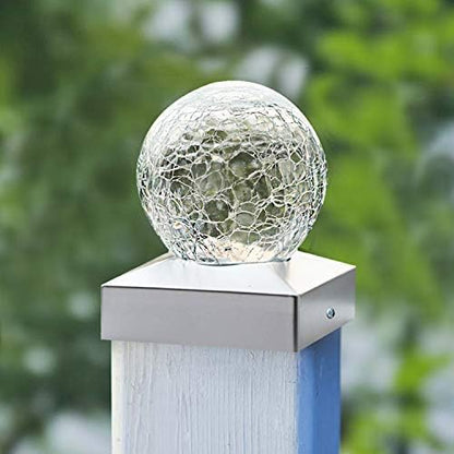 SUNNYPARK 2PK Solar Post Cap Lights -Waterproof Outdoor Cap Lights for Deck, Fence, Patio, LED Garden Decorative Lights for Wooden or Vinyl Posts - Warm White