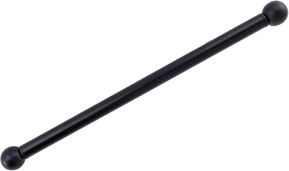 Geesatis 1Pcs Lamp Post Cross Arm Ladder Rest,Cross Arm Replacement for Outdoor Lamp Posts Pole Light,Small Bronze Ball Cross arm Handle Replacement,Black Bar with Black Caps