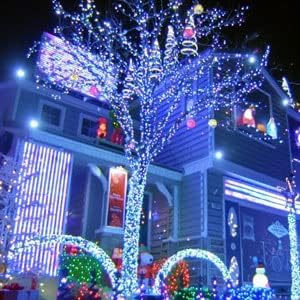 60 LED Christmas Twinkle Lights, 20ft Waterproof for Porch