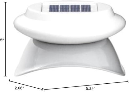 DBF Outdoor Solar Gutter Lights - Solar Fence Lights Outdoor Waterproof LED Deck Lighting Wall Mount Decorative Auto On/Off for Eaves Yard Garage Garden Deck Patio Railing (6 Pack, White)