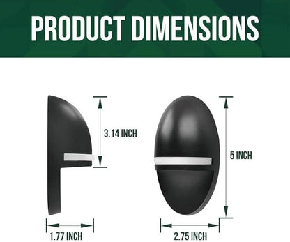 GKOLED 2-Pack Low Voltage LED Post Light, Outdoor Waterproof Landscape Deck Lights with 2W Integrated LED Chips, 9-15V AC/DC, 2700K, Die-cast Aluminum, Matte Black Powder Coated Finish