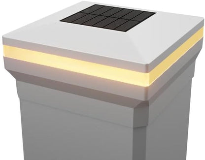 4.5" x 4.5" Composite Solar Deck Post Cap Light for a Trex Transcend Post (White)