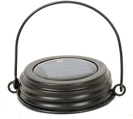 1 X Hanging Solar Lid Light (Rustic Brown)