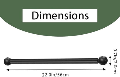 iplusmile Lamp Post Cross Arm Replacement: 22" Cross Arm Ladder Rest Handle with Removable Decorative Spheres for Outdoor Lamp Posts Poles, Black