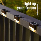16-Pack Solar Stair Step Lights, Warm White Waterproof