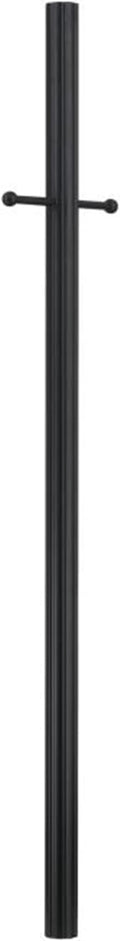 Black Post Lighting Fixture with Planter, Solar Outdoor