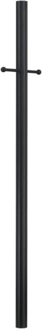 Black Post Lighting Fixture with Planter, Solar Outdoor