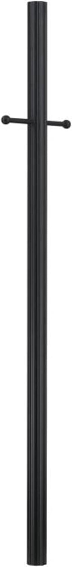 Ciata Lamp Posts Outdoor Lighting, Light Pole, Weather Resistant Outdoor Light Fixture Aluminum Lantern Post with Ladder Rest and Decorative Spheres, Outdoor Rated, 84 Inches in Textured Black Finish