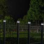 White Solar Fence Post Lights, Outdoor LED Caps