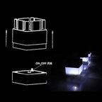 8-Pack Black Solar Patio Post Lights, Outdoor LED Caps