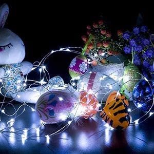 Fairy Lights Battery Operated, 10Feet 30 LED String Lights Indoor Outdoor, Starry Twinkle Light for Wedding Party Christmas Table Decorations, Cold White Bluish（AA Batteries not Included）