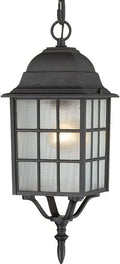 Black Pole Lantern with Planter, Solar Outdoor