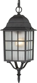 Black Pole Lantern with Planter, Solar Outdoor