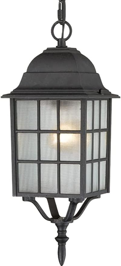 Black Pole Lantern with Planter, Solar Outdoor