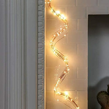 2 Pack Fairy Lights, 250 LEDs Waterfall String Lights, Battery Operated Twinkle Light with Remote, Branch Watering Can Firefly Lights for Garden Outdoor Christmas Tree Decor