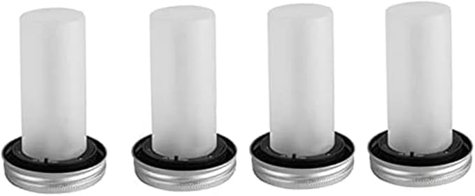 Solar Mason Jar Lids, Mason Jar Lights, LED Solar Lids Lights for Jars, Simulation Flame Flickering Garden Wedding Patio Home Decoration for Regular Mouth Lantern
