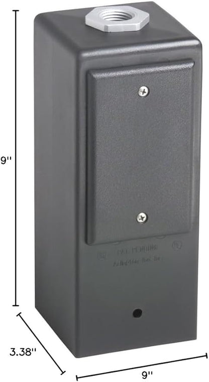 Arlington Industries GPD9B Gard-N-Post Outdoor Deck-Mount Light Post for Outlets/Lamps, 9-Inch, Black
