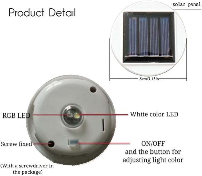 SunKite Solar Table Lights Outdoor Indoor Color Changing Crackle Crystal Glass Night Lights,Waterproof Solar Powered Mosaic Glass Lamp,for Garden Patio Yard Christmas Decorations (Multicolor)